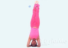 瑜伽體式-頭倒立側轉動式