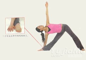 瑜伽體式-三角伸展變化式一