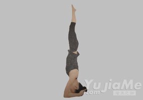 瑜伽體式-扭轉倒立式