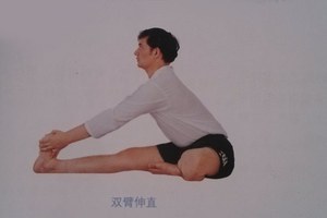 印度瑜伽前屈體式—頭碰膝前屈伸展坐式